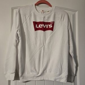 Levi's White Crew Neck Sweater